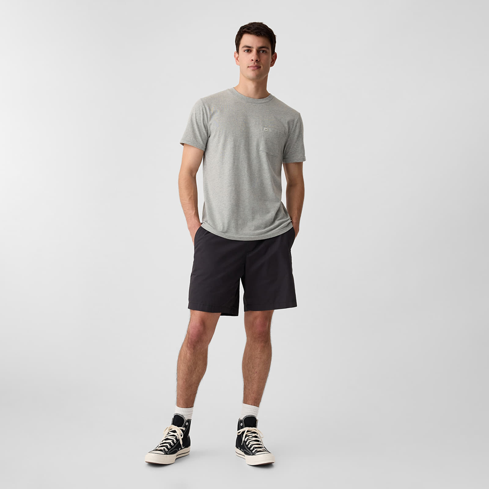 Camisetas hombre GAP Logo Pocket Tee Grey Heather