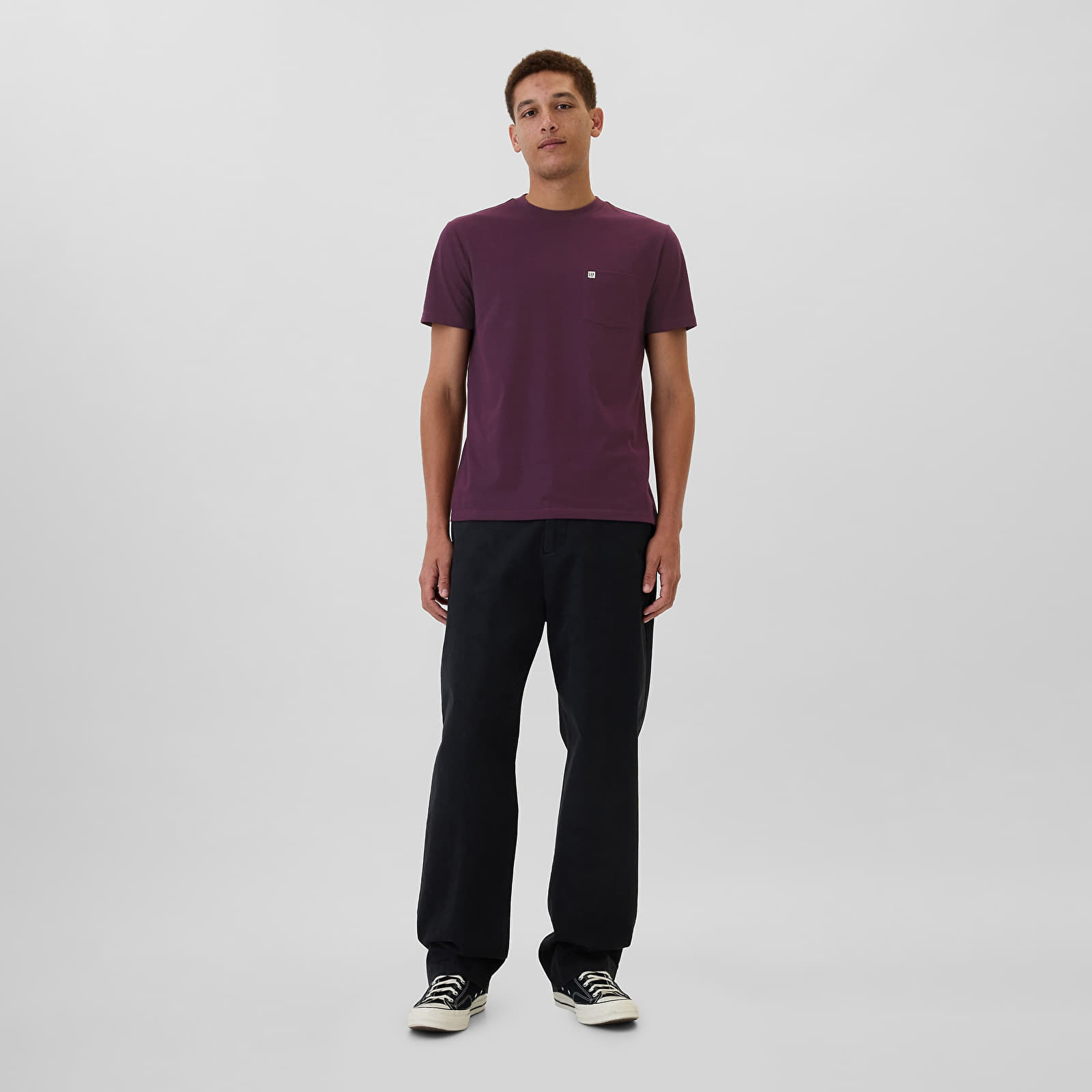Men's T-shirts GAP Logo Pocket Tee Purple Ray