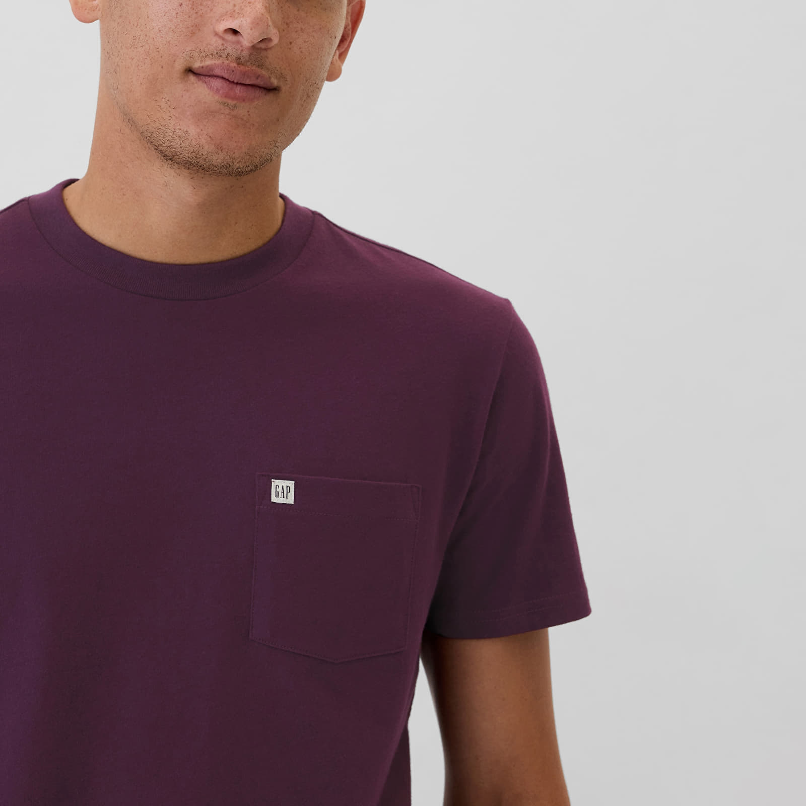 Men's T-shirts GAP Logo Pocket Tee Purple Ray