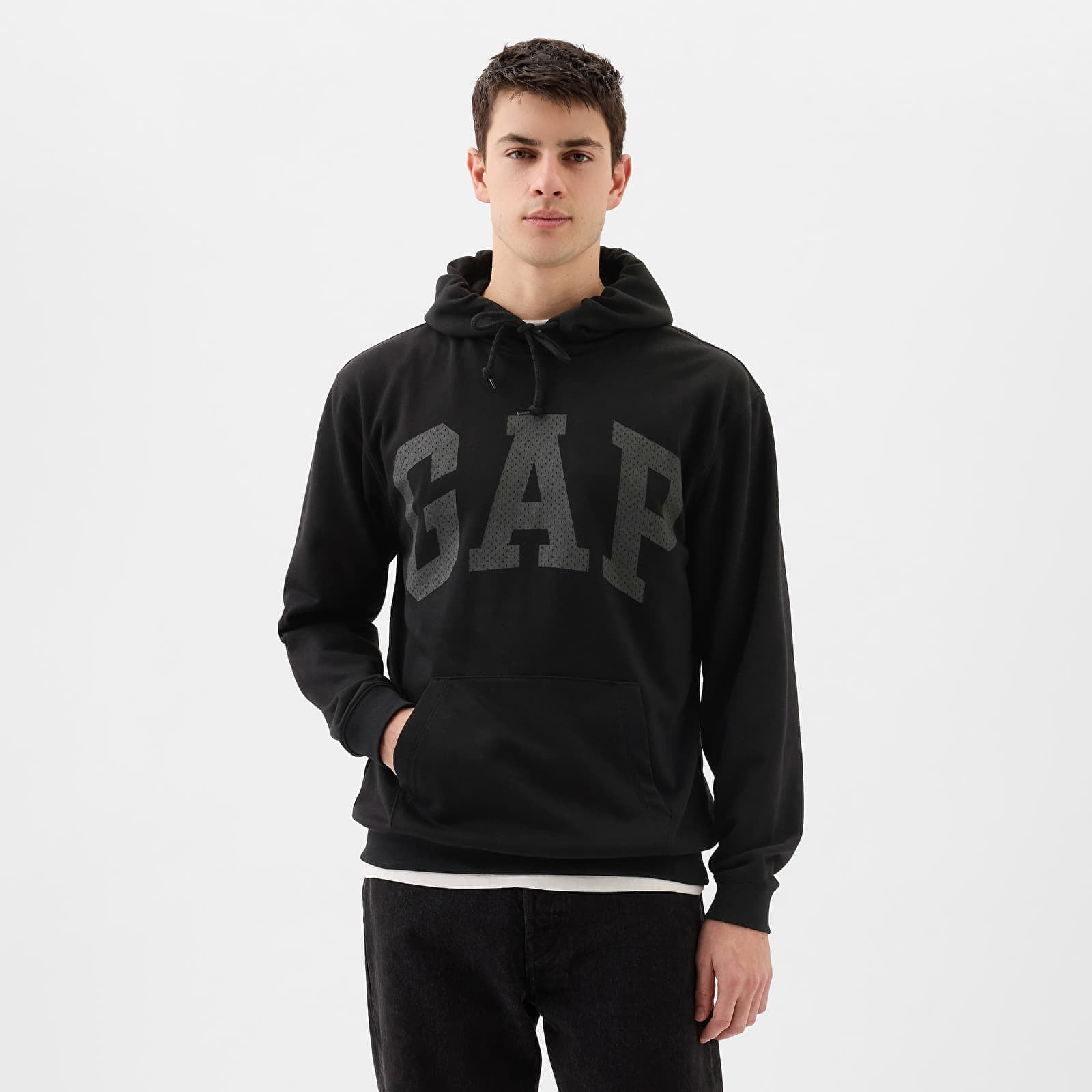 Sweatshirt GAP Logo Pullover Hoodie True Black M