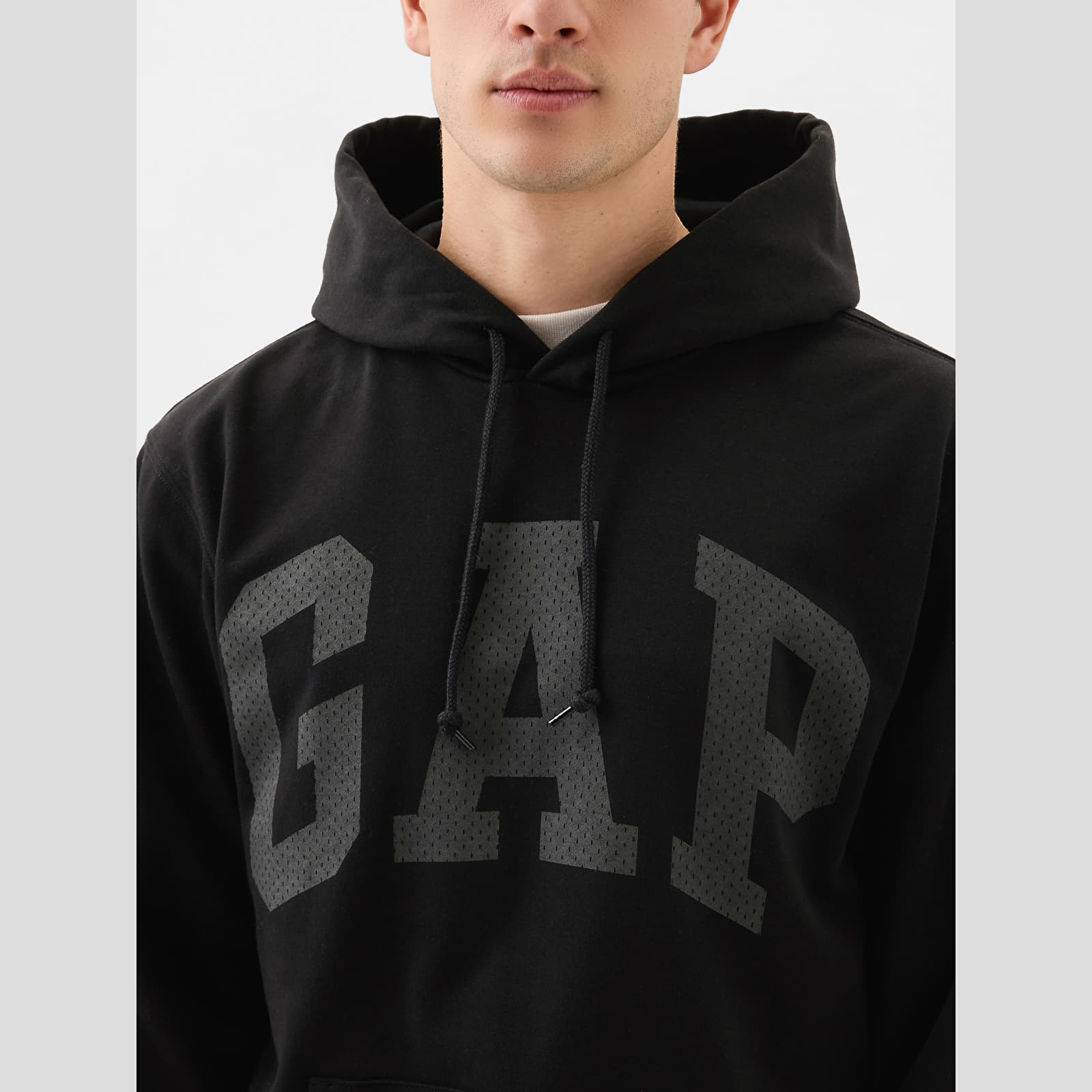 Herren-Sweatshirts GAP Logo Pullover Hoodie True Black