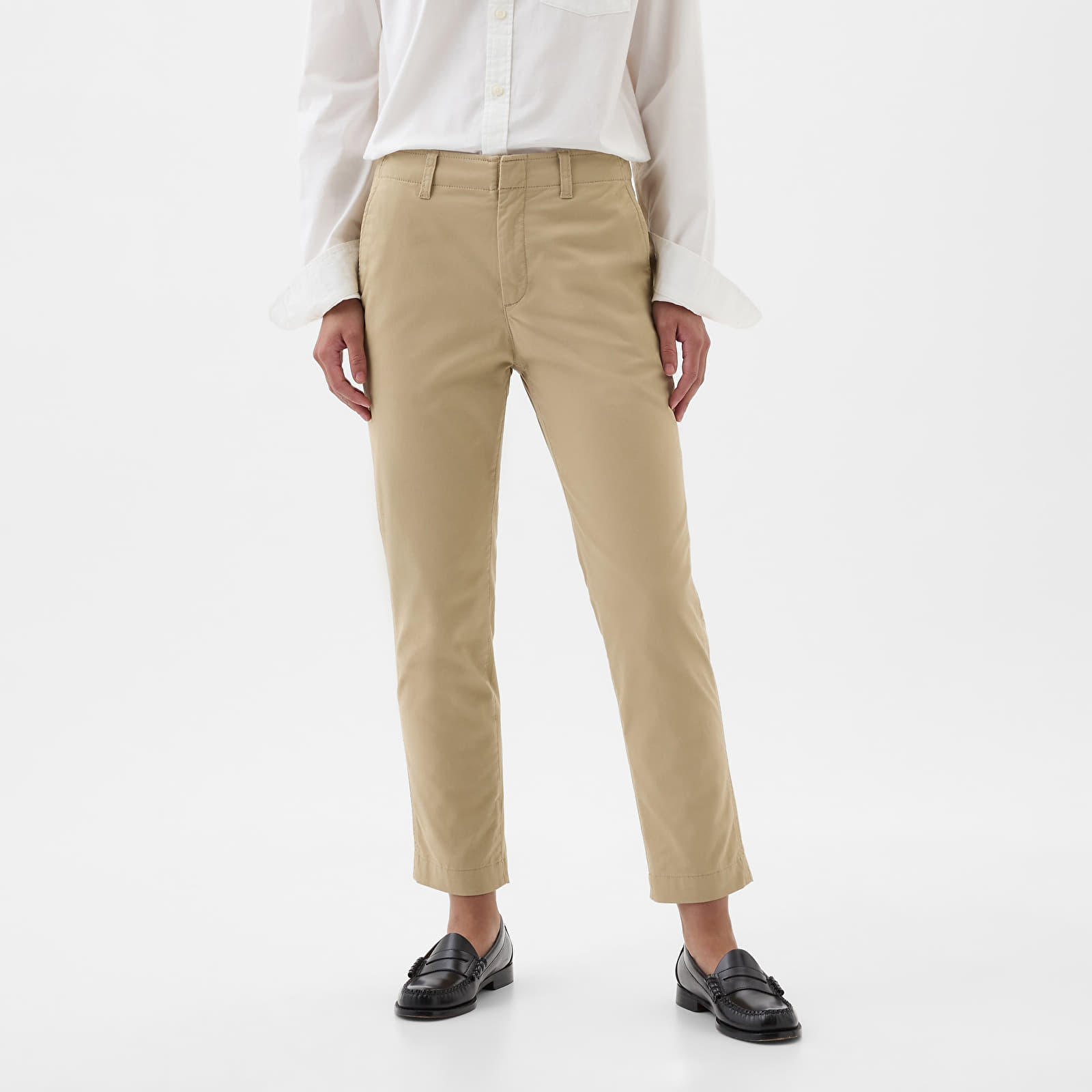 Pantalones de mujer GAP Downtown Khaki Khaki