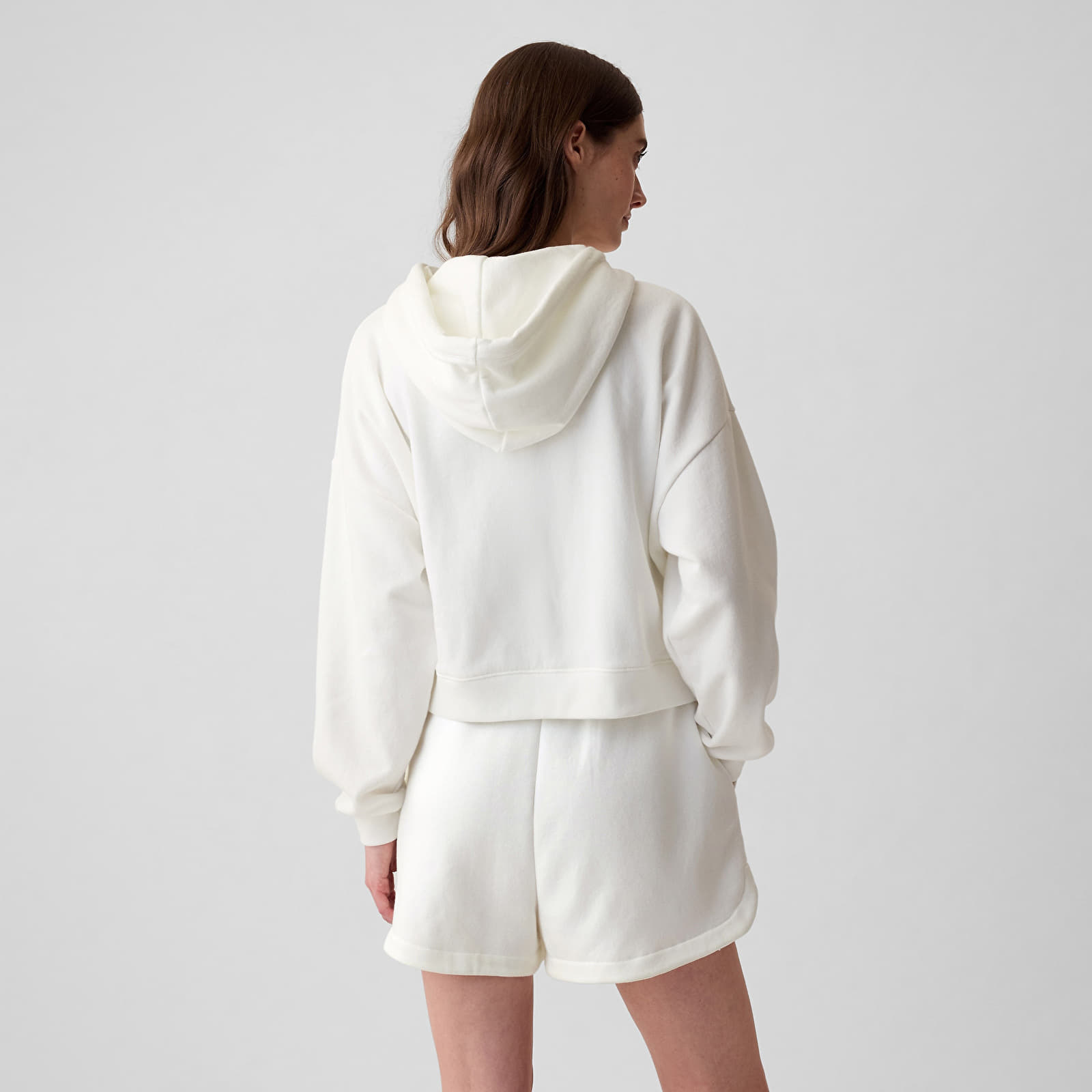 Women's Sweatshirts GAP Logo Fullzip Hoodie New Off White