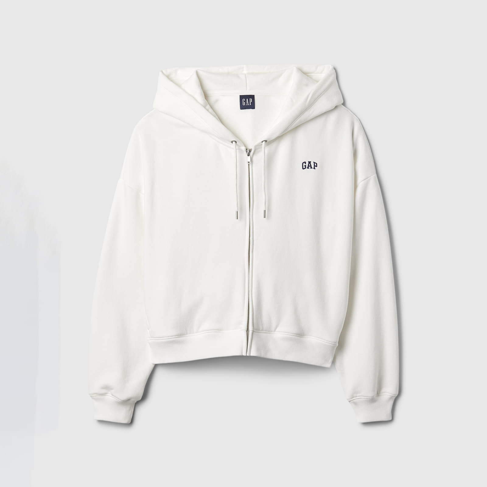 Women's Sweatshirts GAP Logo Fullzip Hoodie New Off White