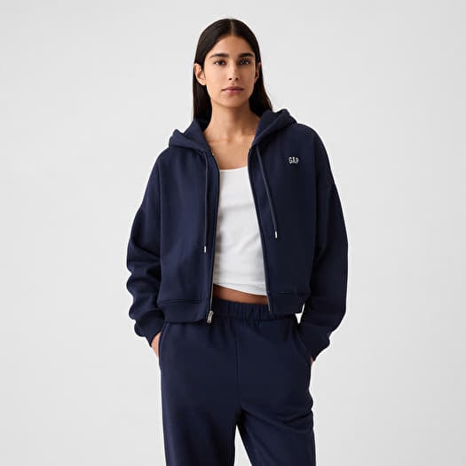 Sweatshirt GAP Logo Fullzip Hoodie Navy Uniform