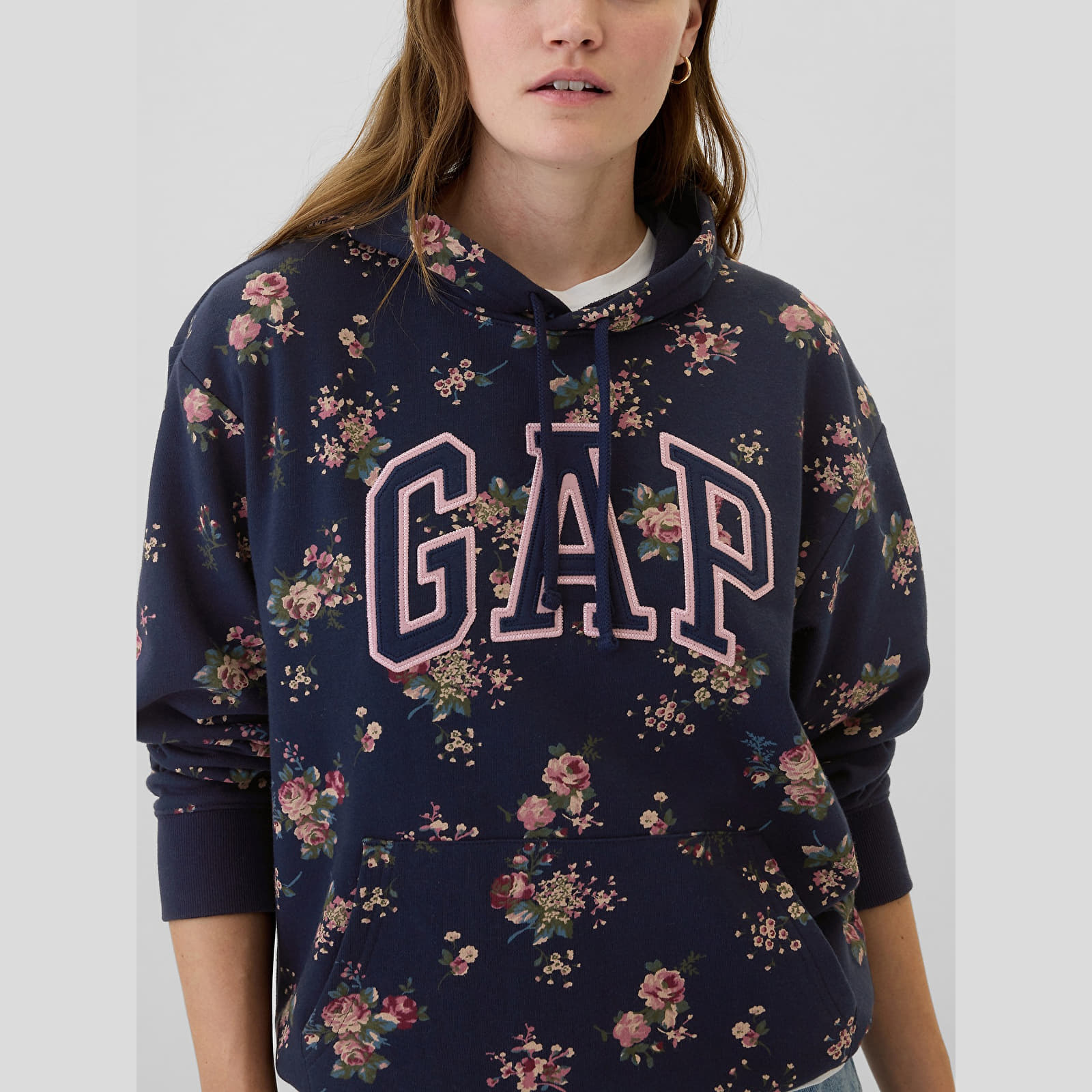 Sweatshirts für Frauen GAP Logo  Pullover Hoodie Navy Floral