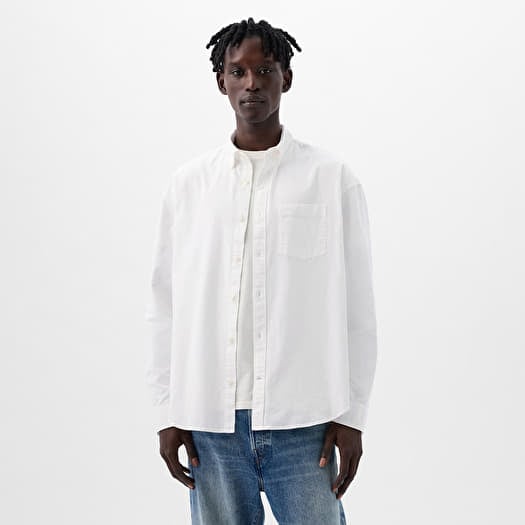 GAP Standard Logo Oxford Shirt Optic White