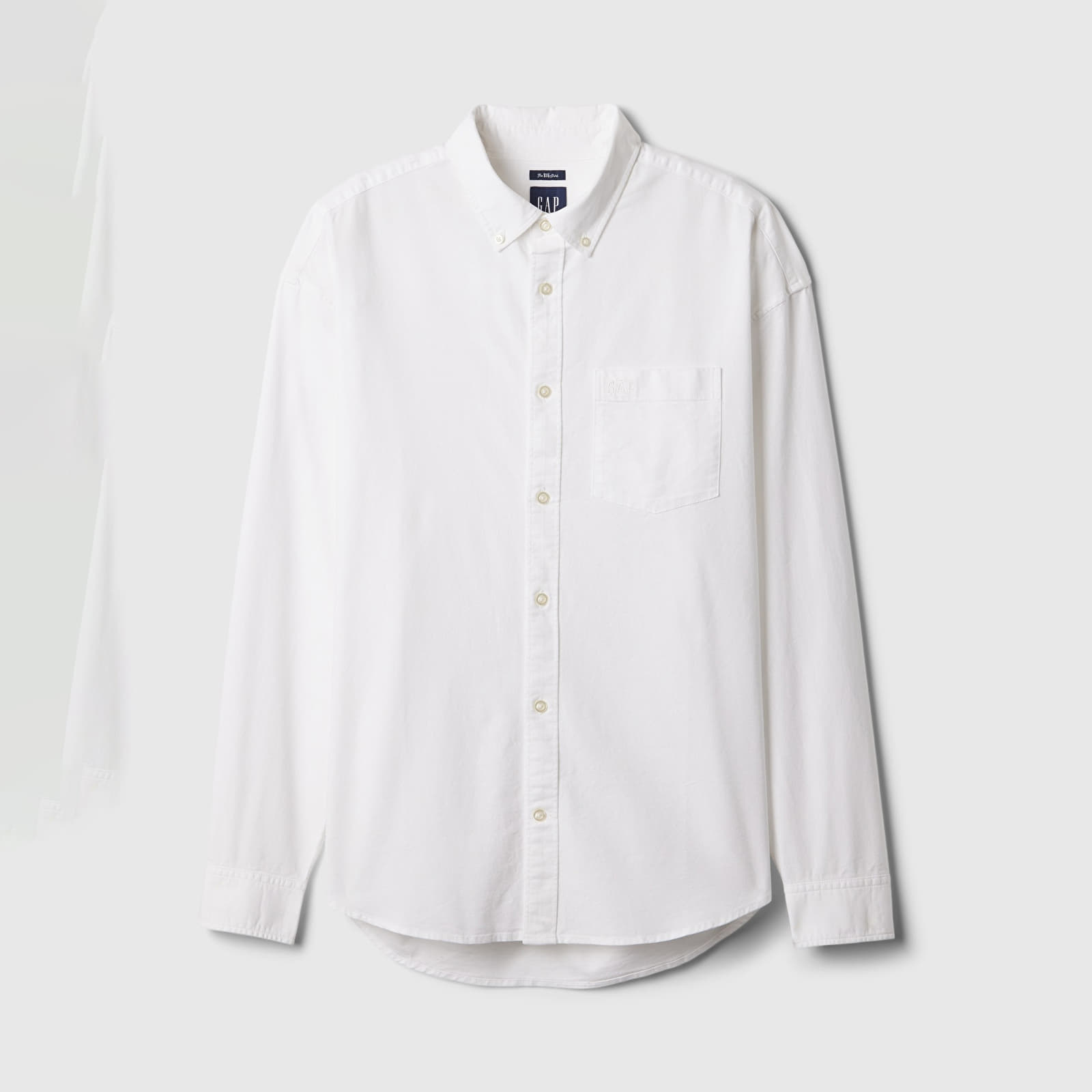 Overhemden GAP Standard Logo Oxford Shirt Optic White
