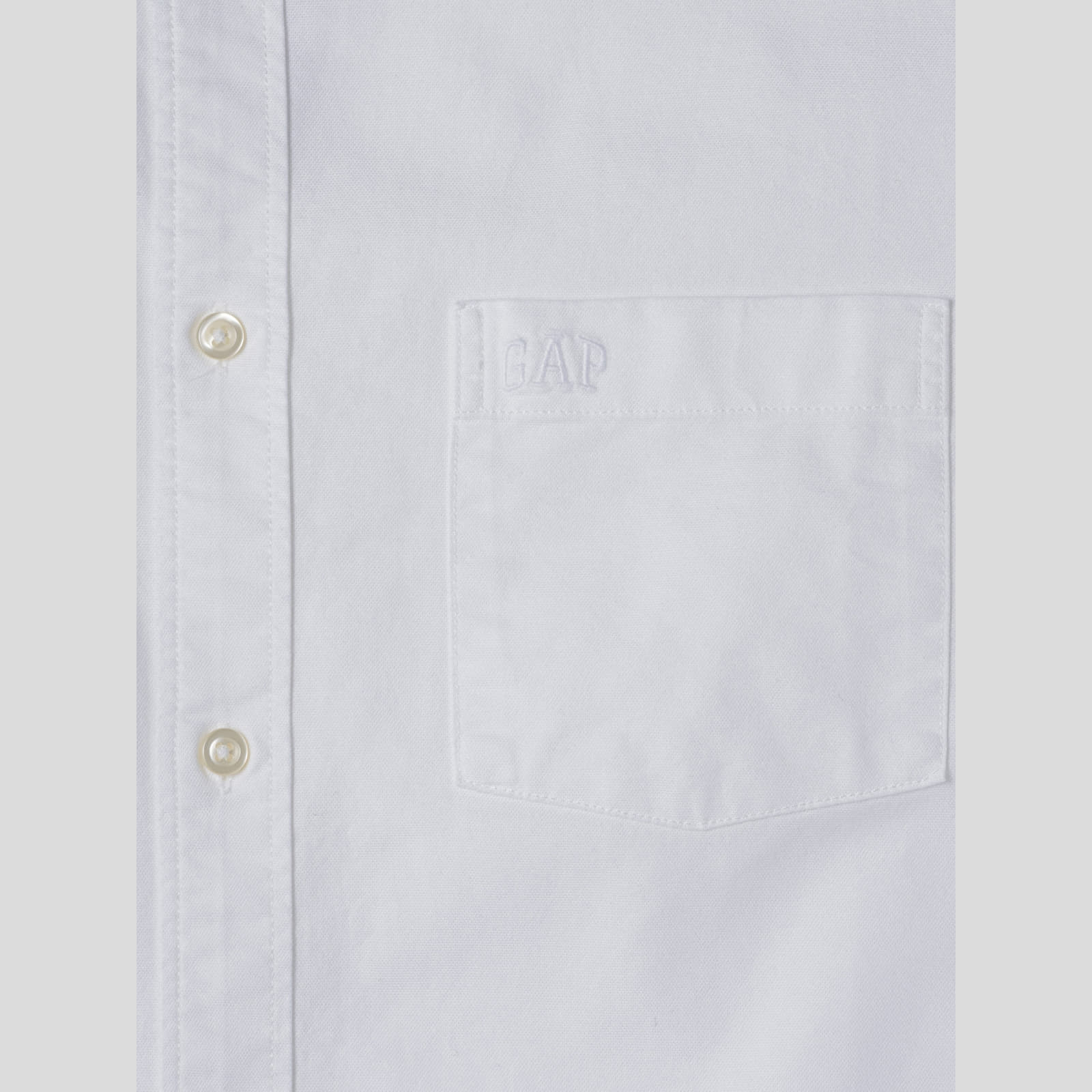 Overhemden GAP Standard Logo Oxford Shirt Optic White