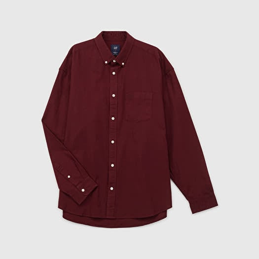 GAP Standard Logo Oxford Shirt Noir Red