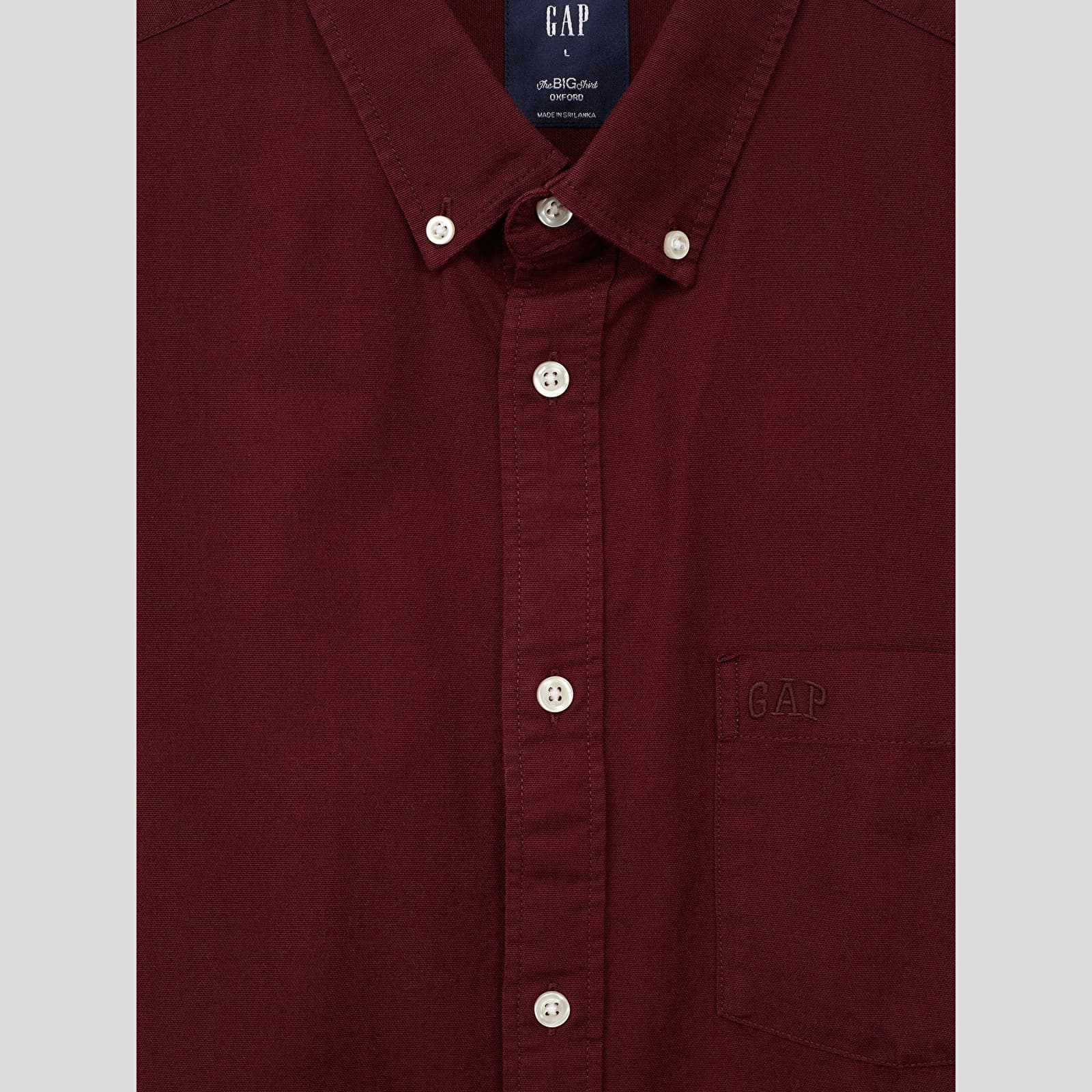 Men's shirts GAP Standard Logo Oxford Shirt Noir Red