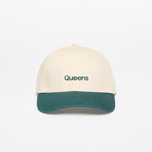 Cap Queens Essential Two Color Cap Natural/ Forest Green
