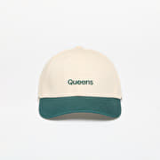 Queens Essential Two Color Cap Natural/ Forest Green