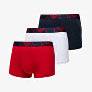 EA7 Emporio Armani Men's Knit 3-Pack Tr Marin/ Rosso Lac/ Bian