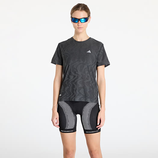 Women s T shirts adidas Ultimate HEAT.RDY Engineered Running Tee Black Queens
