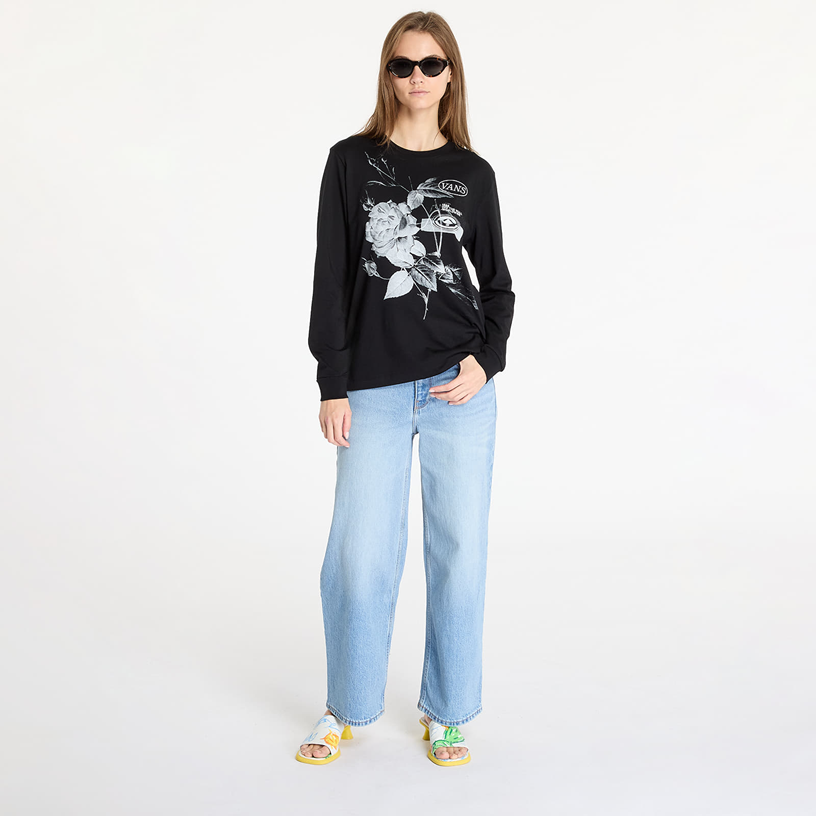 T-Shirts Vans Damask LS Bff Black