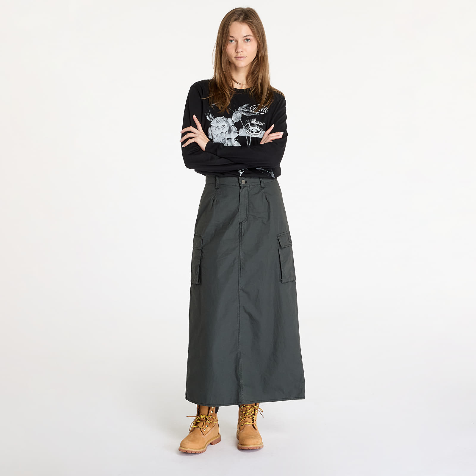 Röcke Karl Kani Signature Long Cargo Skirt Black