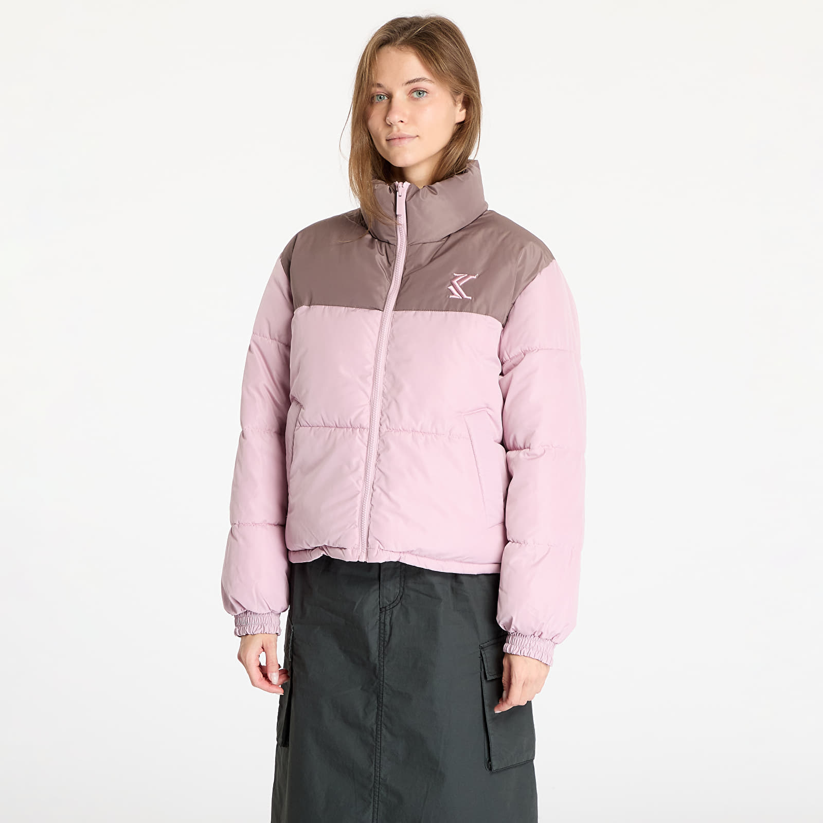 Vestes Karl Kani OG Reversible Puffer Jacket Rose/ Taupe