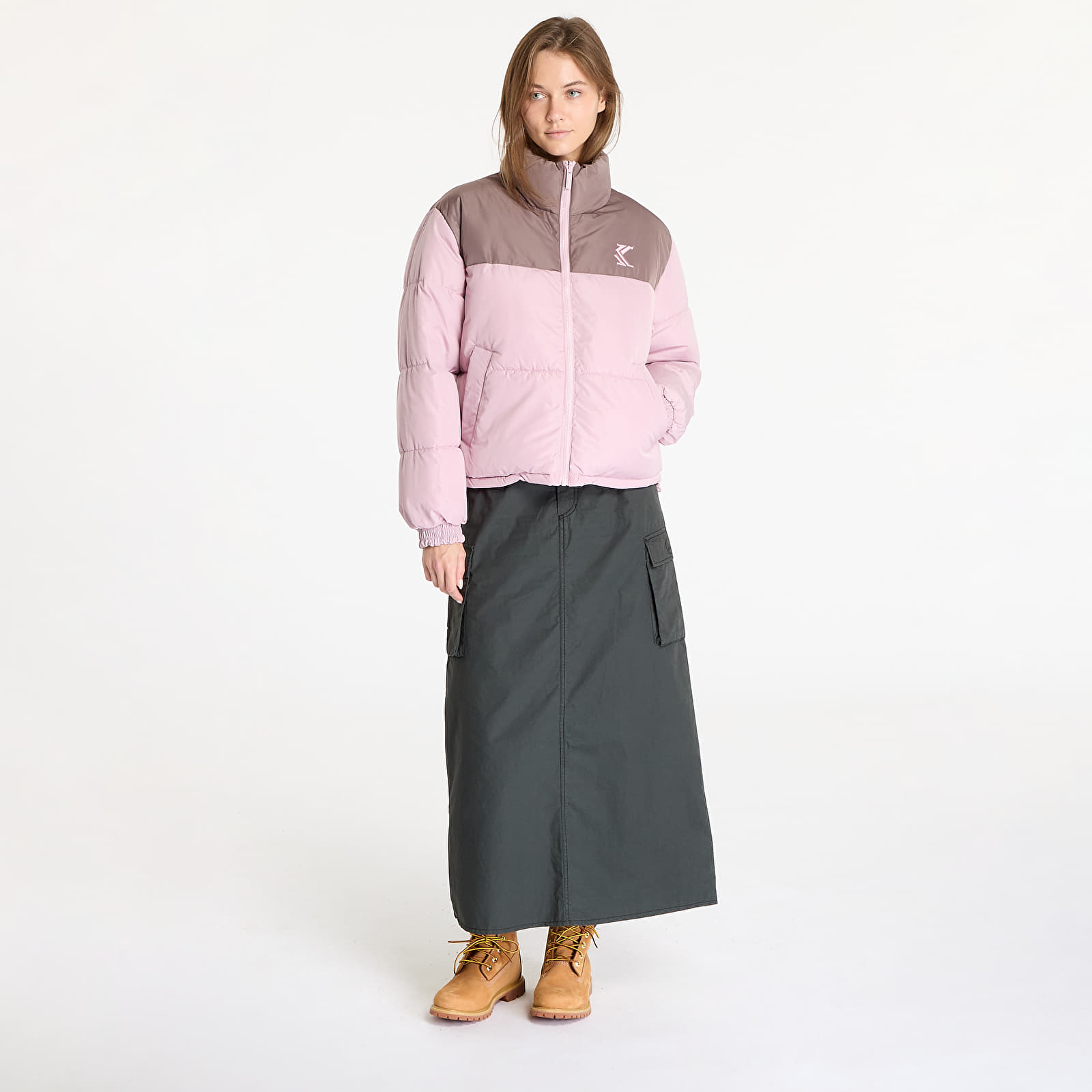 Jakker Karl Kani OG Reversible Puffer Jacket Rose/ Taupe