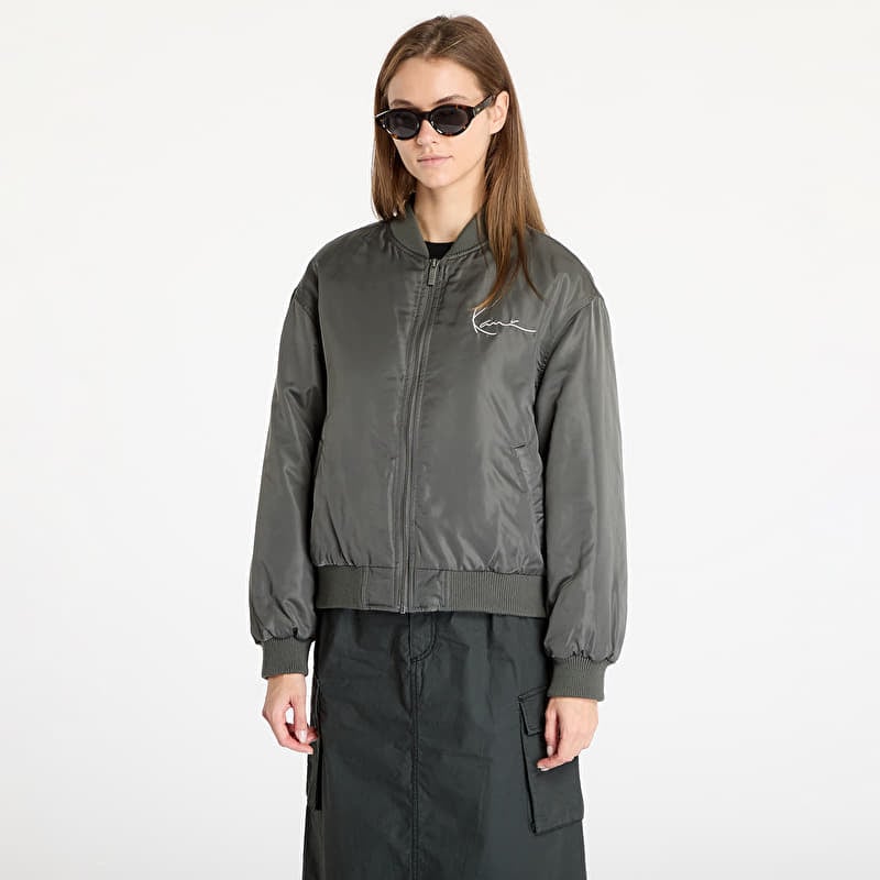 Karl Kani Chest Signature Bomber Jacket Grey