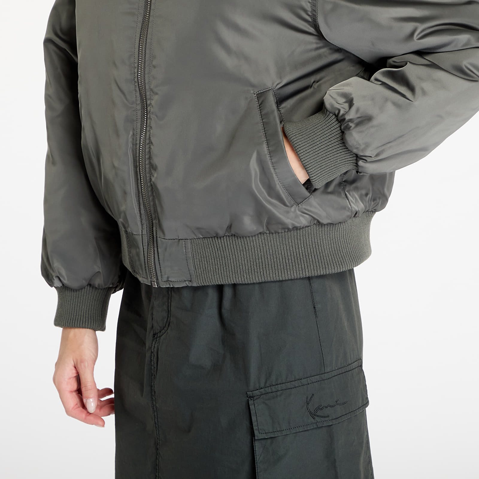 Jacken Karl Kani Chest Signature Bomber Jacket Grey