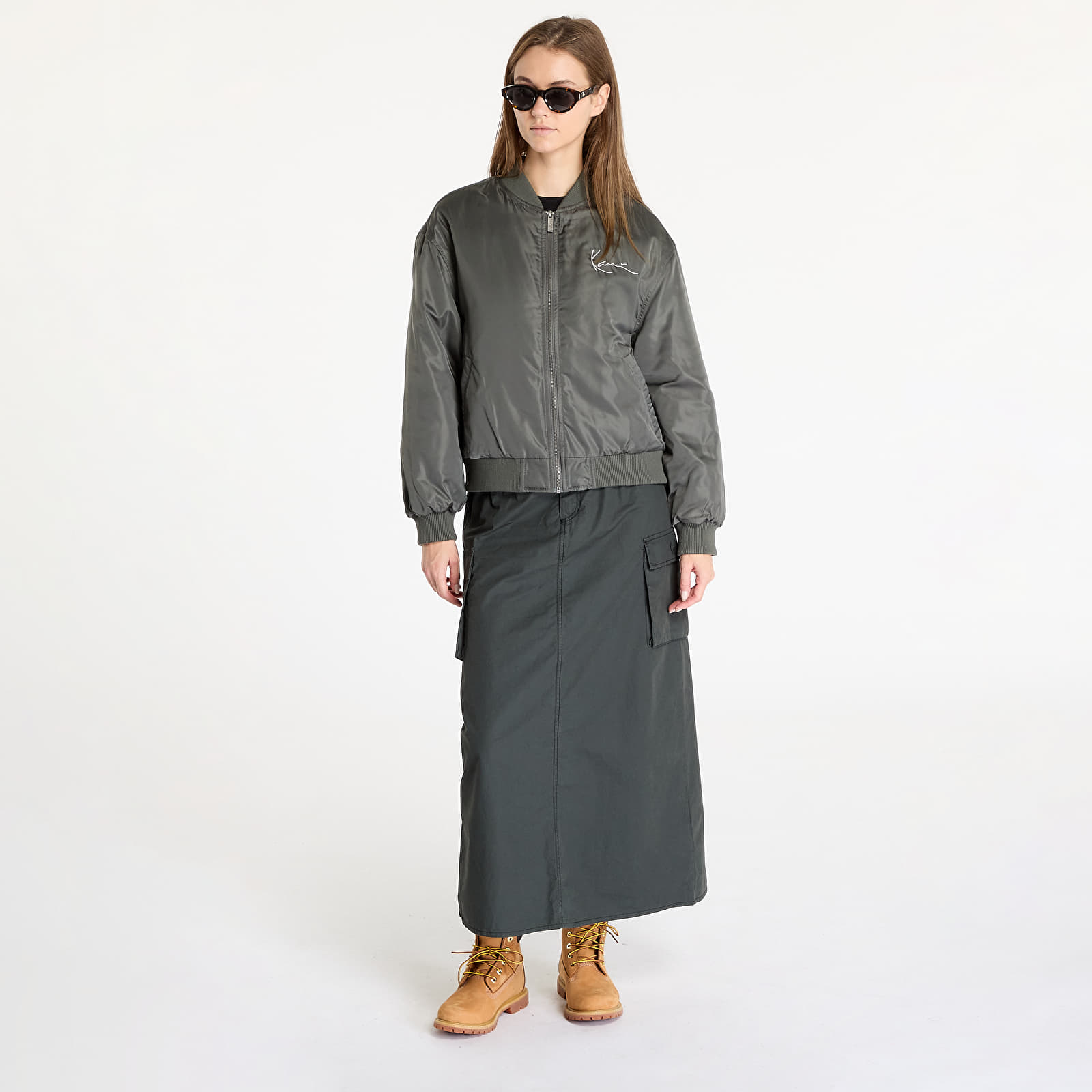 Jacken Karl Kani Chest Signature Bomber Jacket Grey