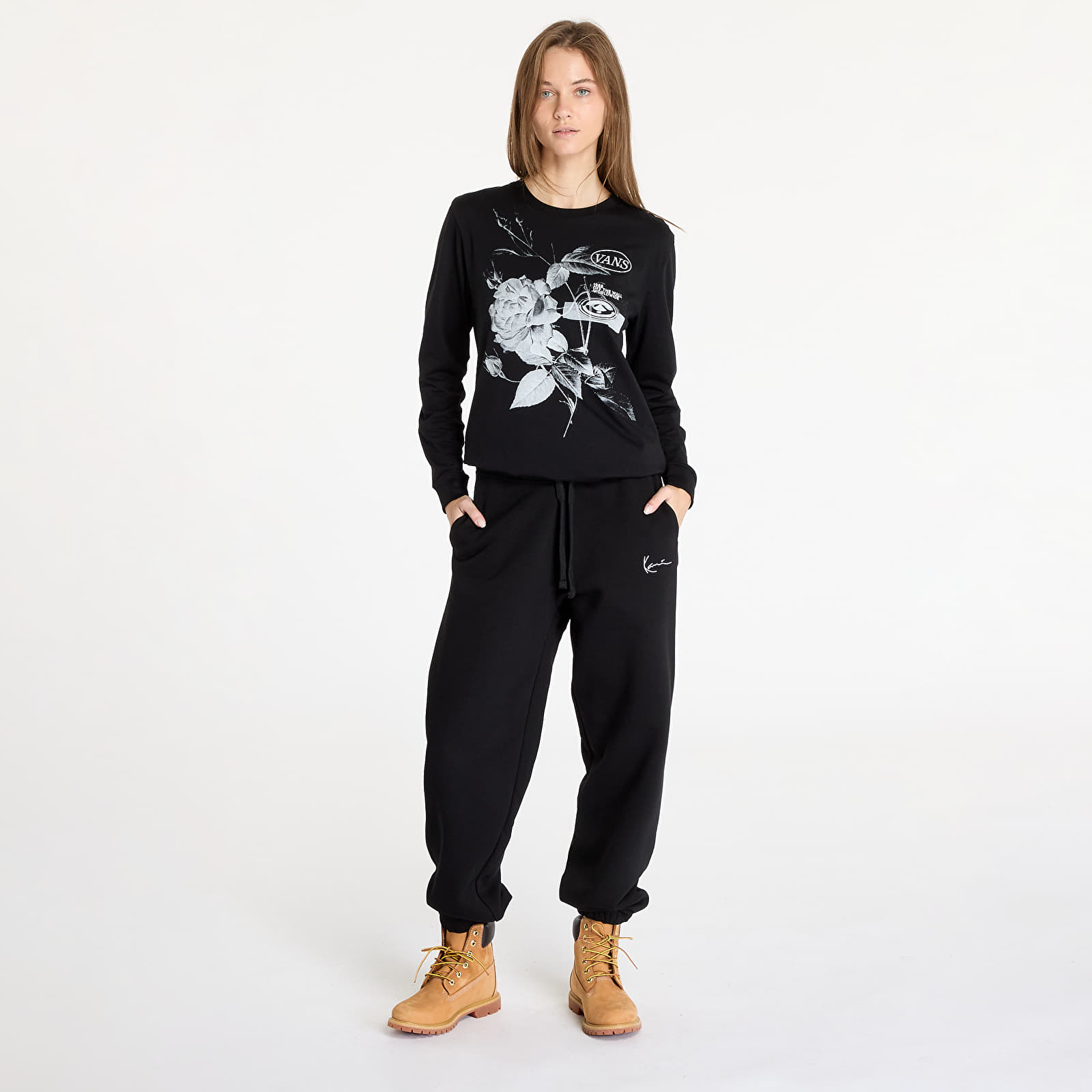 Naiste dressipüksid Karl Kani Small Signature Essential OS Sweatpants Black