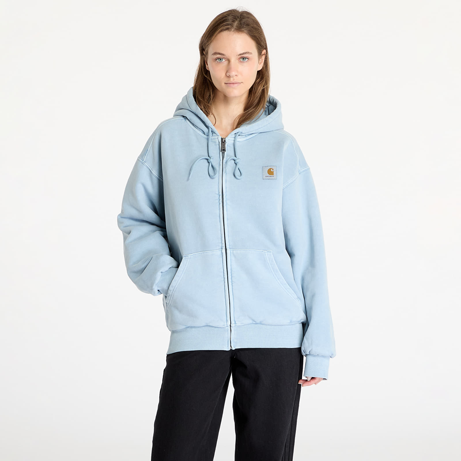 Herren-Sweatshirts Carhartt WIP Hooded Vista Jacket UNISEX Dusty Ice Garment Dyed