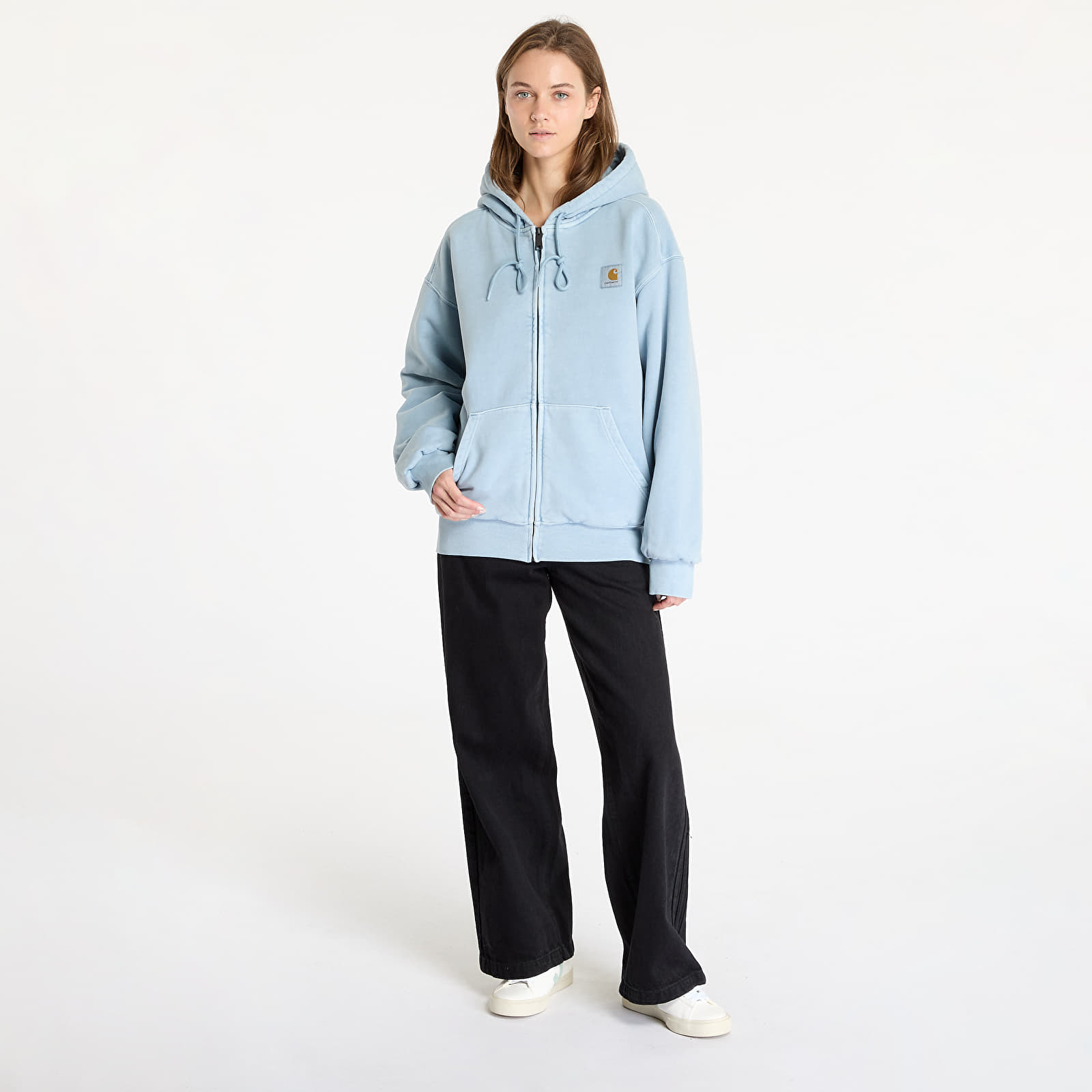 Herren-Sweatshirts Carhartt WIP Hooded Vista Jacket UNISEX Dusty Ice Garment Dyed