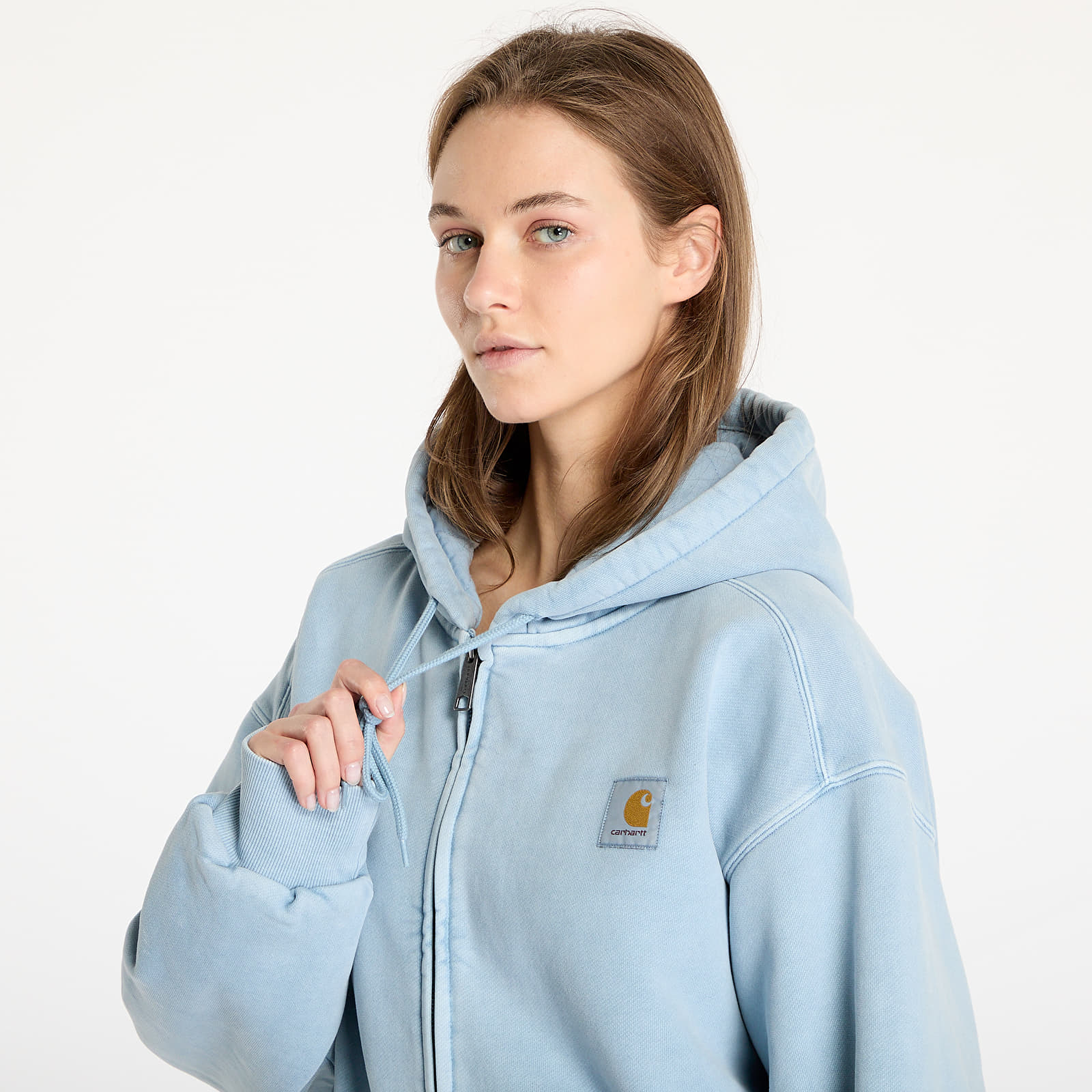 Herren-Sweatshirts Carhartt WIP Hooded Vista Jacket UNISEX Dusty Ice Garment Dyed
