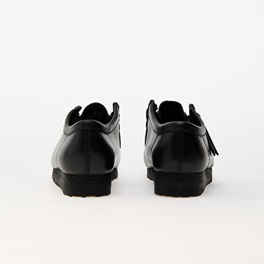 Black leather wallabees cheap