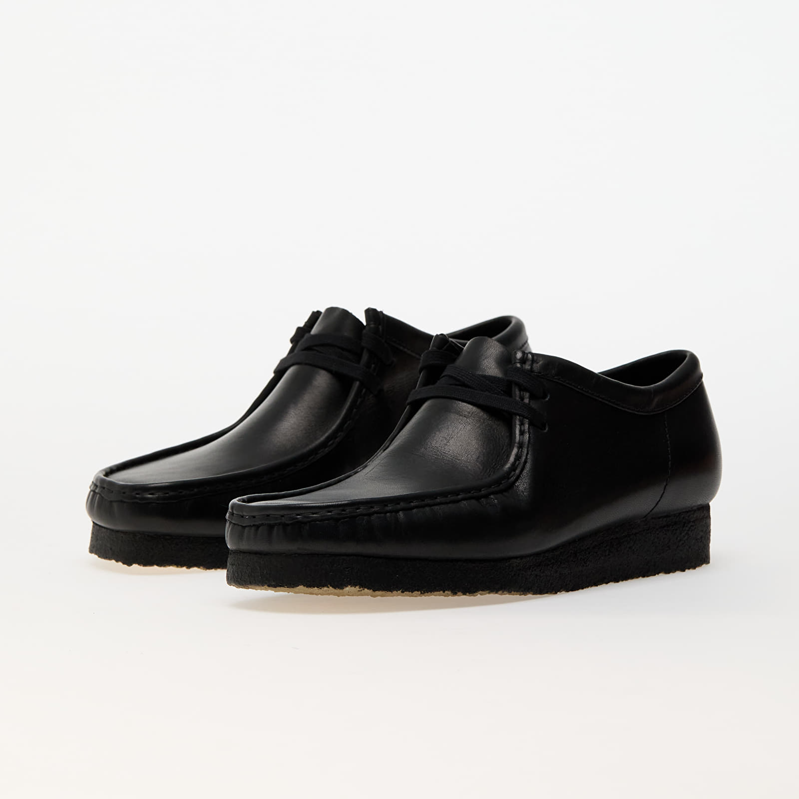 Men's clarks wallabee black leather online