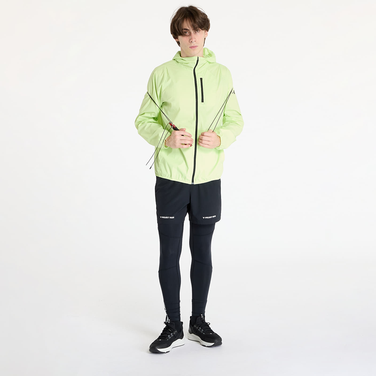 Pánské bundy Under Armour Launch Lightweight Jacket Green