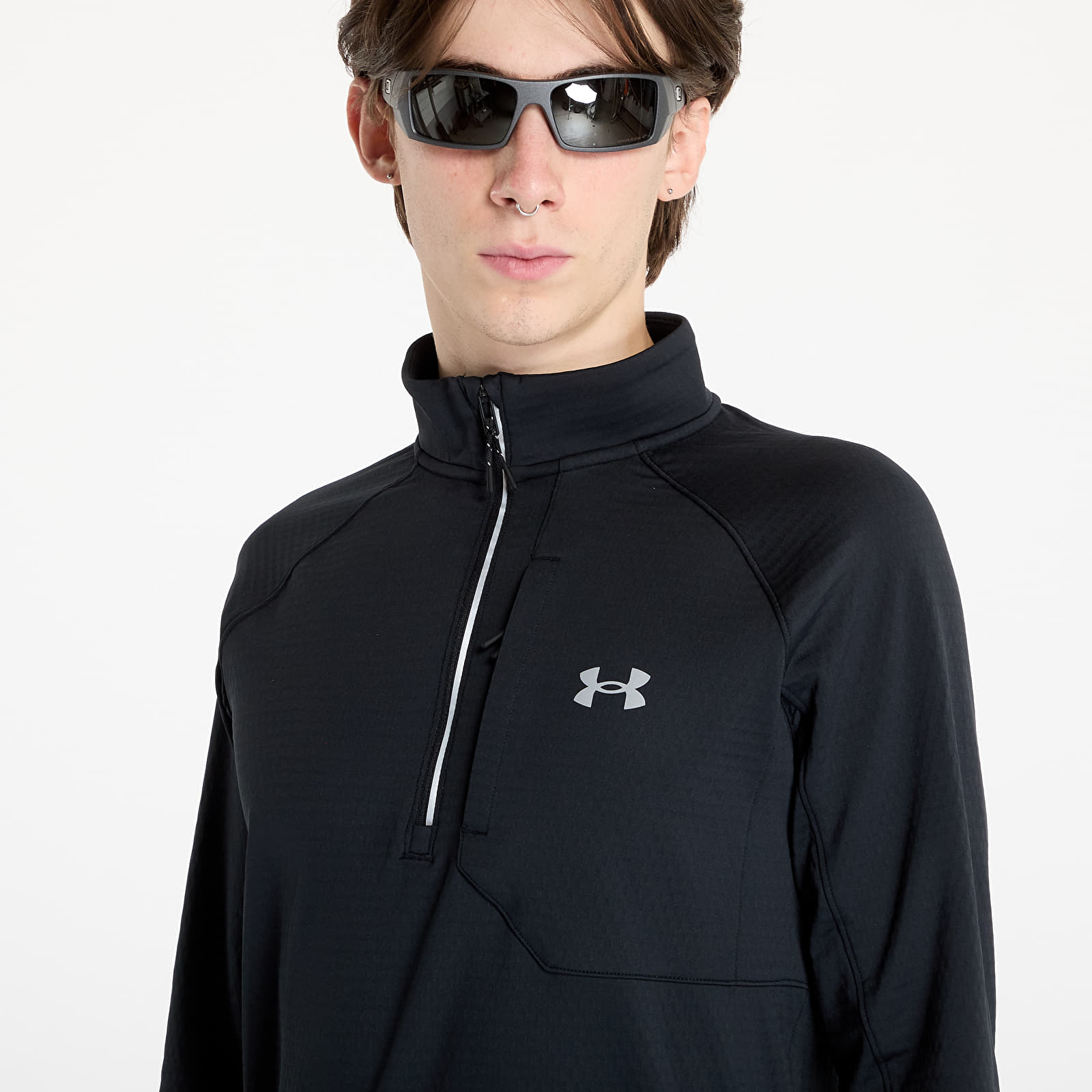 Moške majice Under Armour Launch Elite Cw Half Zip Black