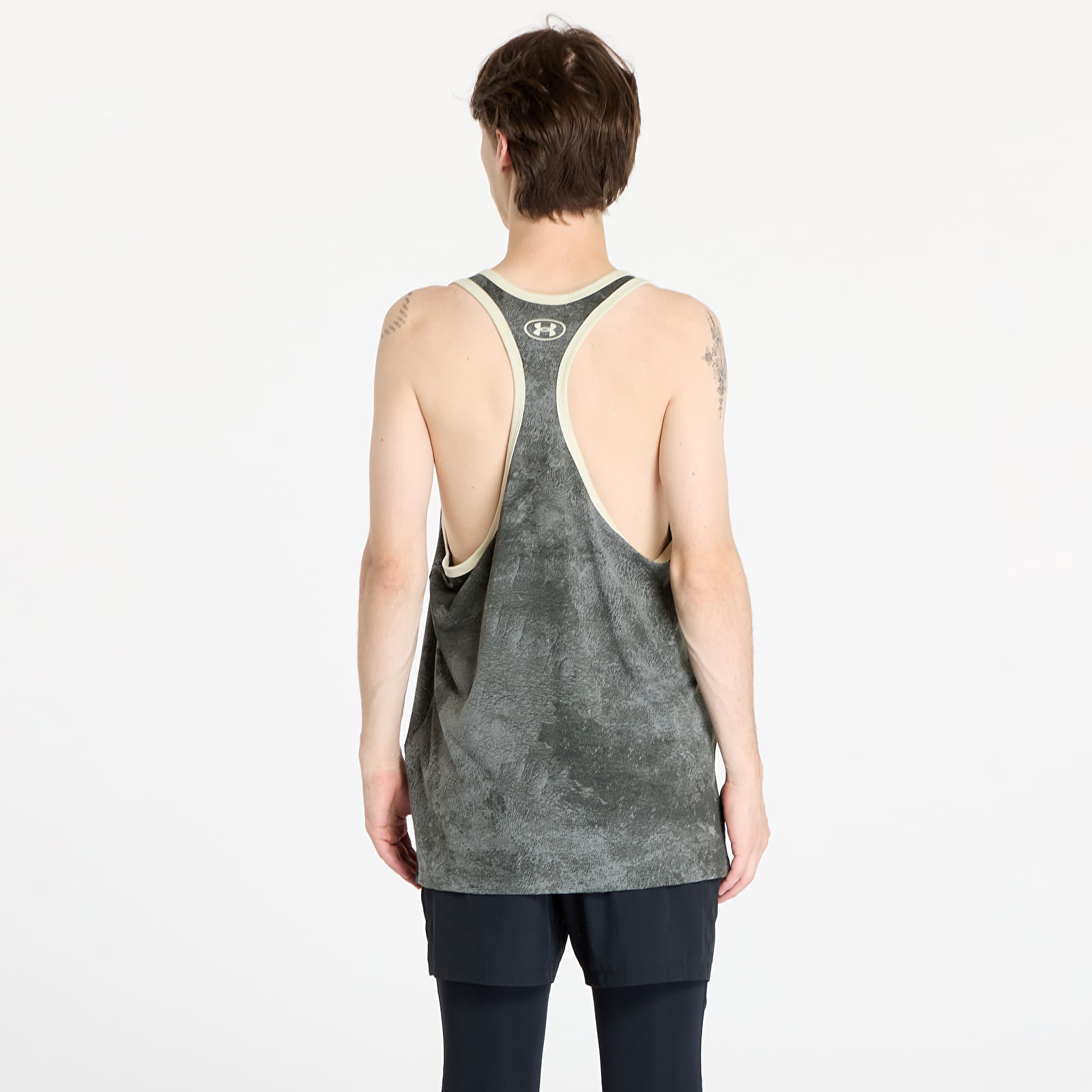 Pánská tílka Under Armour Project Rock Racer Tank Tools Top Clay Green/ Silt