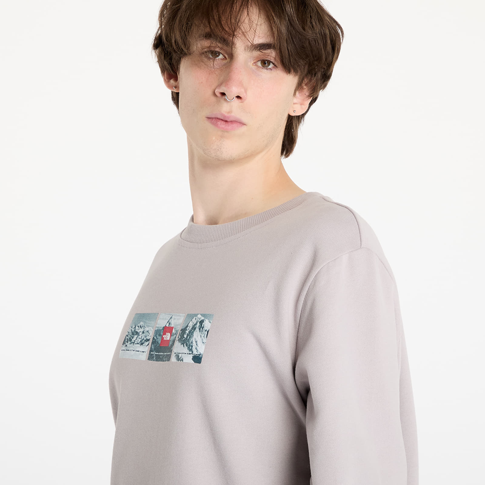 Moške majice The North Face Crew Expedition System Moonstone Grey