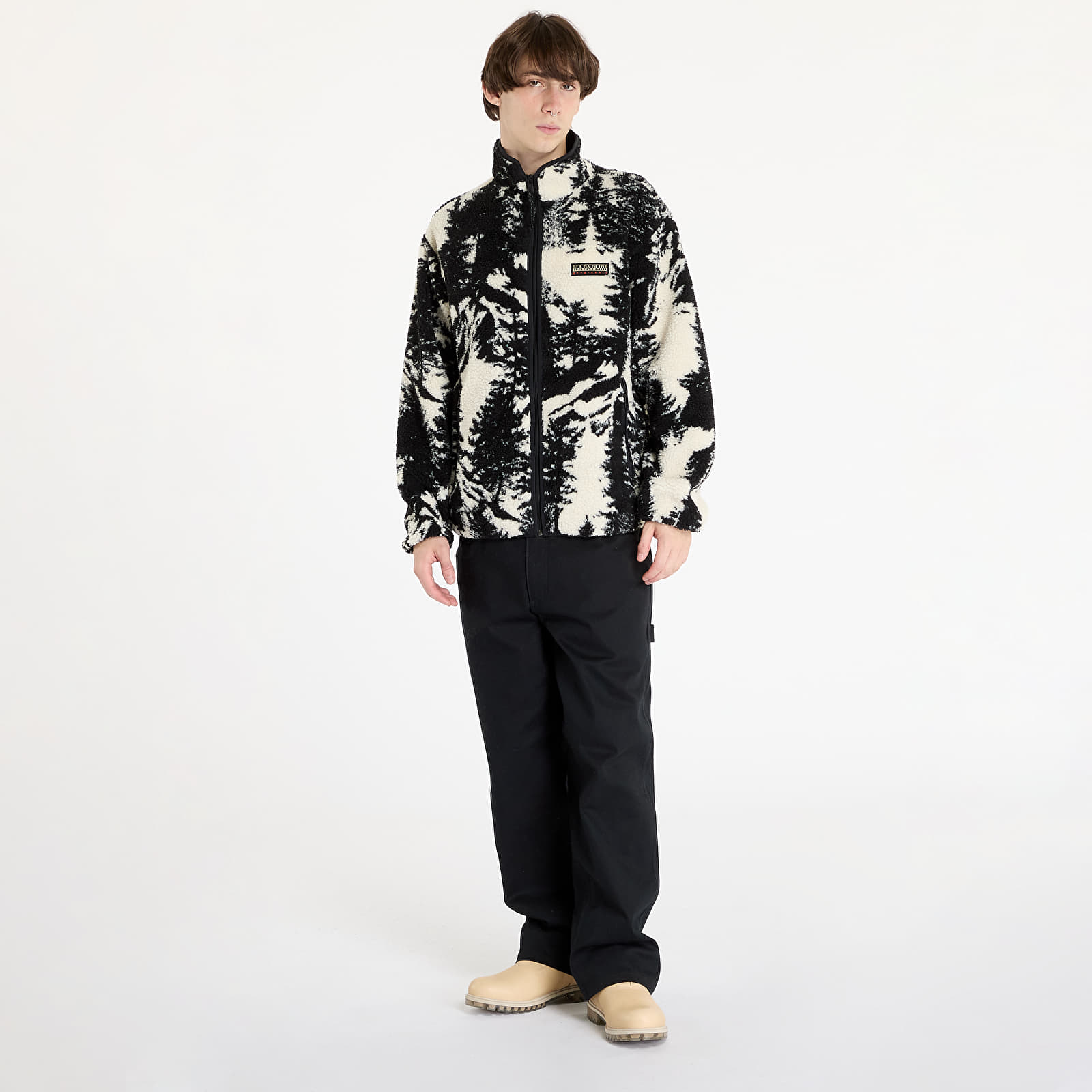 Мъжки якета Napapijri T-Argient Aop Track Jacket Black/ White