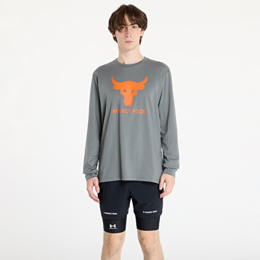 Φανελάκι Under Armour Project Rock BRAHMA BULL Long Sleeve Clay Green/ Team Orange