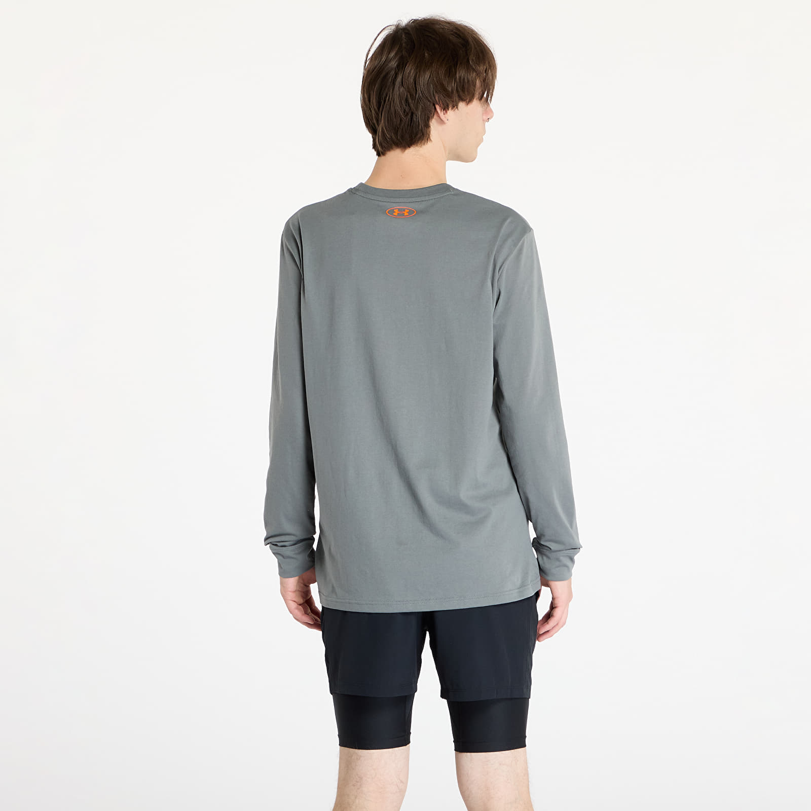 T-shirts til mænd Under Armour Project Rock BRAHMA BULL Long Sleeve Clay Green/ Team Orange