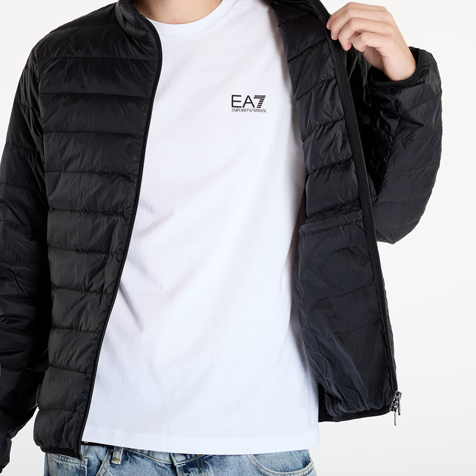 Emporio armani black down jacket hotsell