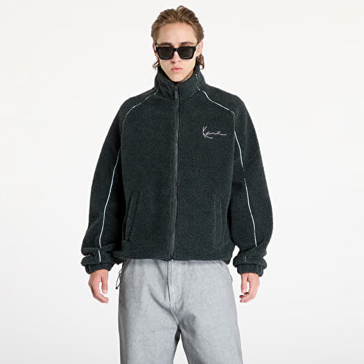 Bunda Karl Kani Metal Signature Teddy Jacket Black/ Light Blue