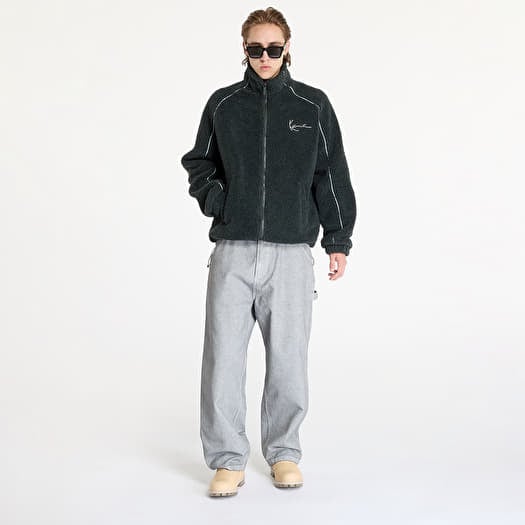 Karl Kani Metal Signature Teddy Jacket Black/ Light Blue | Queens