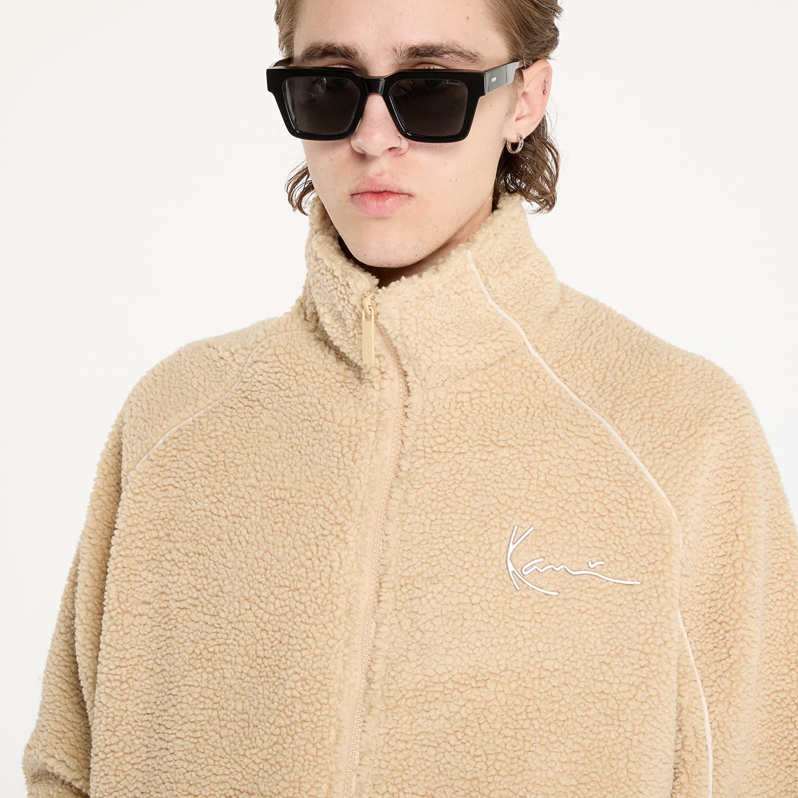 Jacken Karl Kani Metal Signature Teddy Jacket Sand/ Light Sand