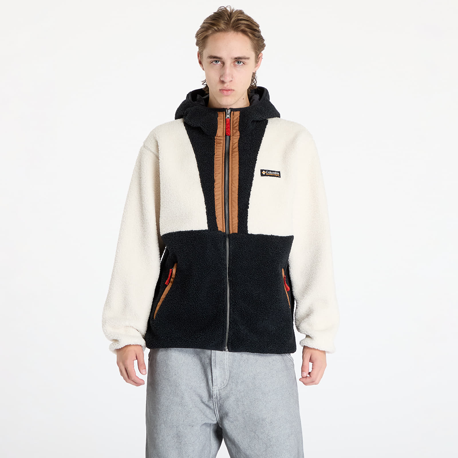 Men's sweatshirts Columbia Backbowl™ II Remastered Full Zip Hoodie Chalk/ Black