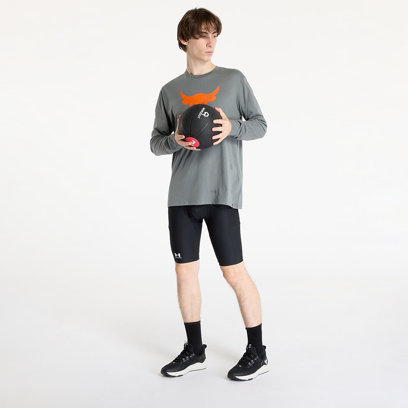 Pantalones cortos para hombre Under Armour HeatGear Armour Long Shorts Black/ White