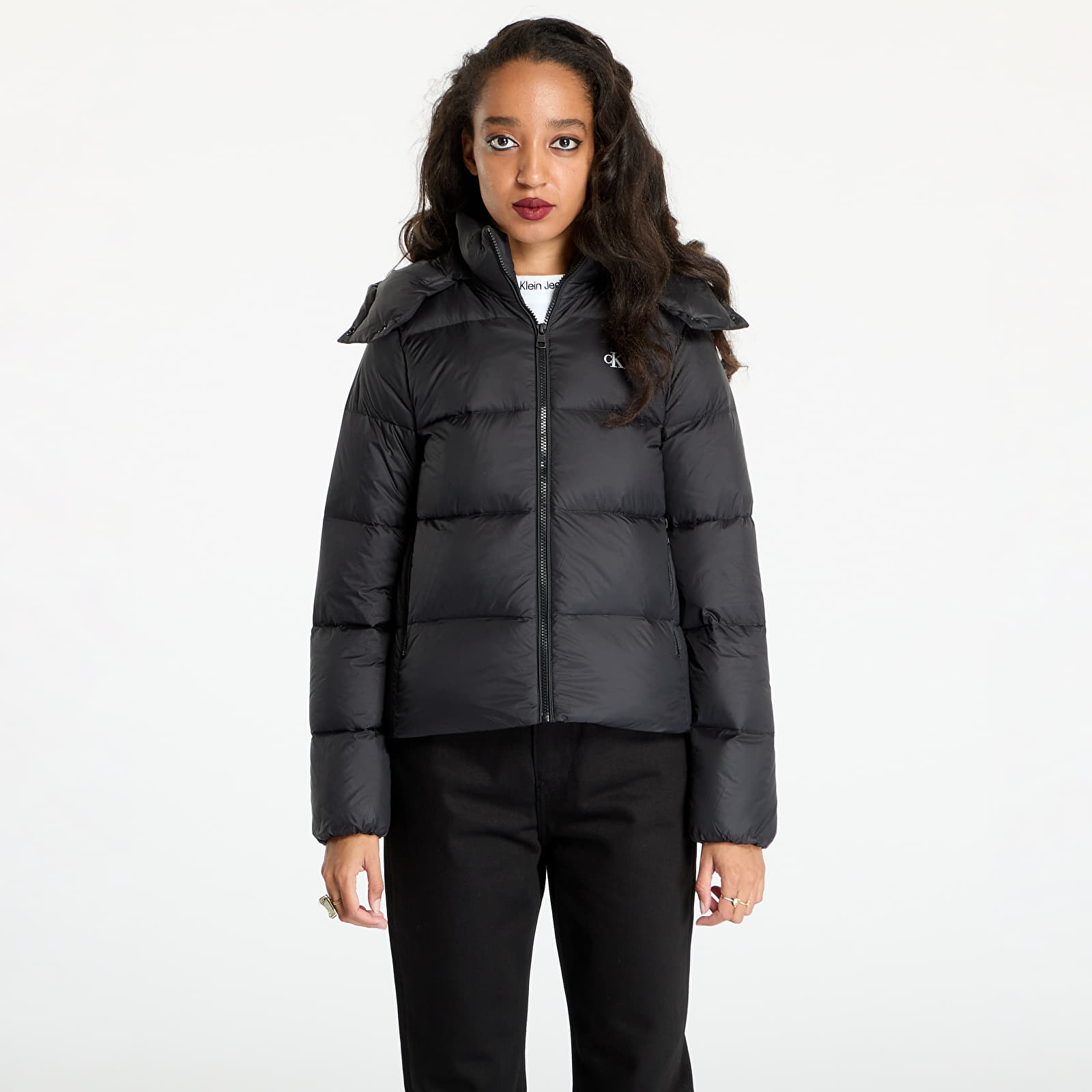 Dámské bundy Calvin Klein Jeans Mw Down Short Puffer Jacket Black