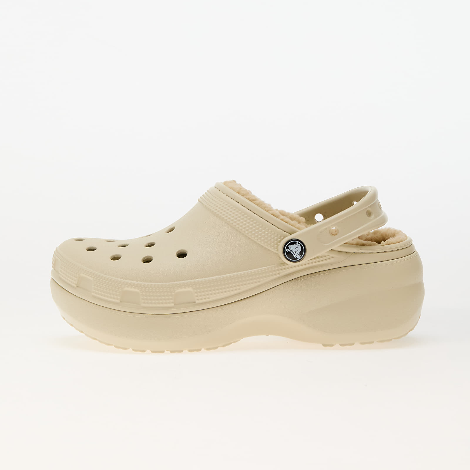 Chaussures Crocs Classic Platform Lined Clog W Bone