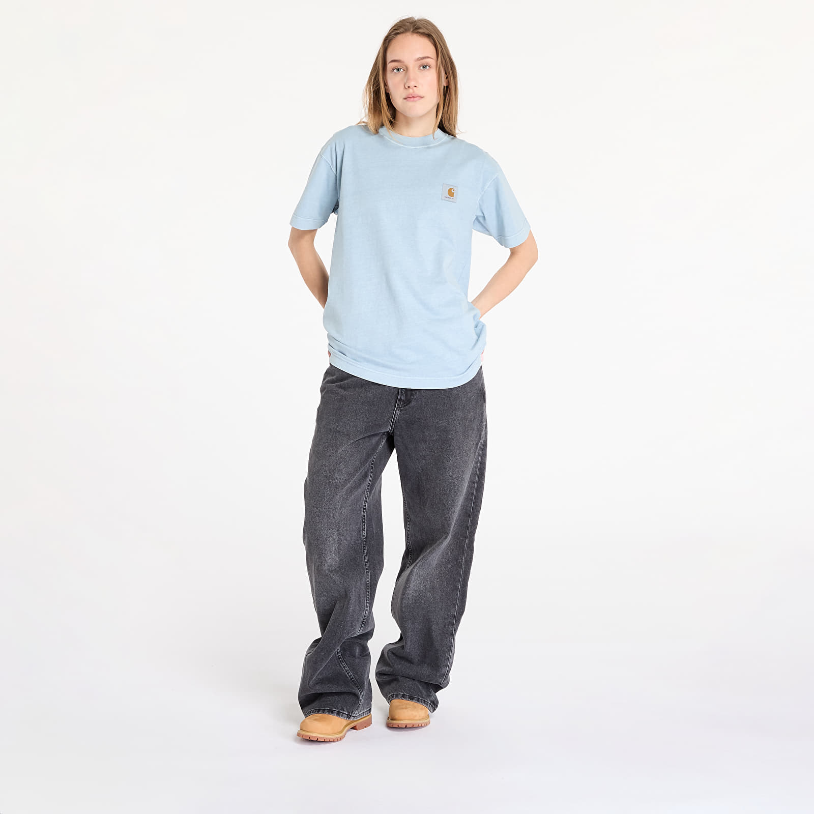 T-shirts Carhartt WIP S/S Vista T-Shirt UNISEX Dusty Ice Garment Dyed