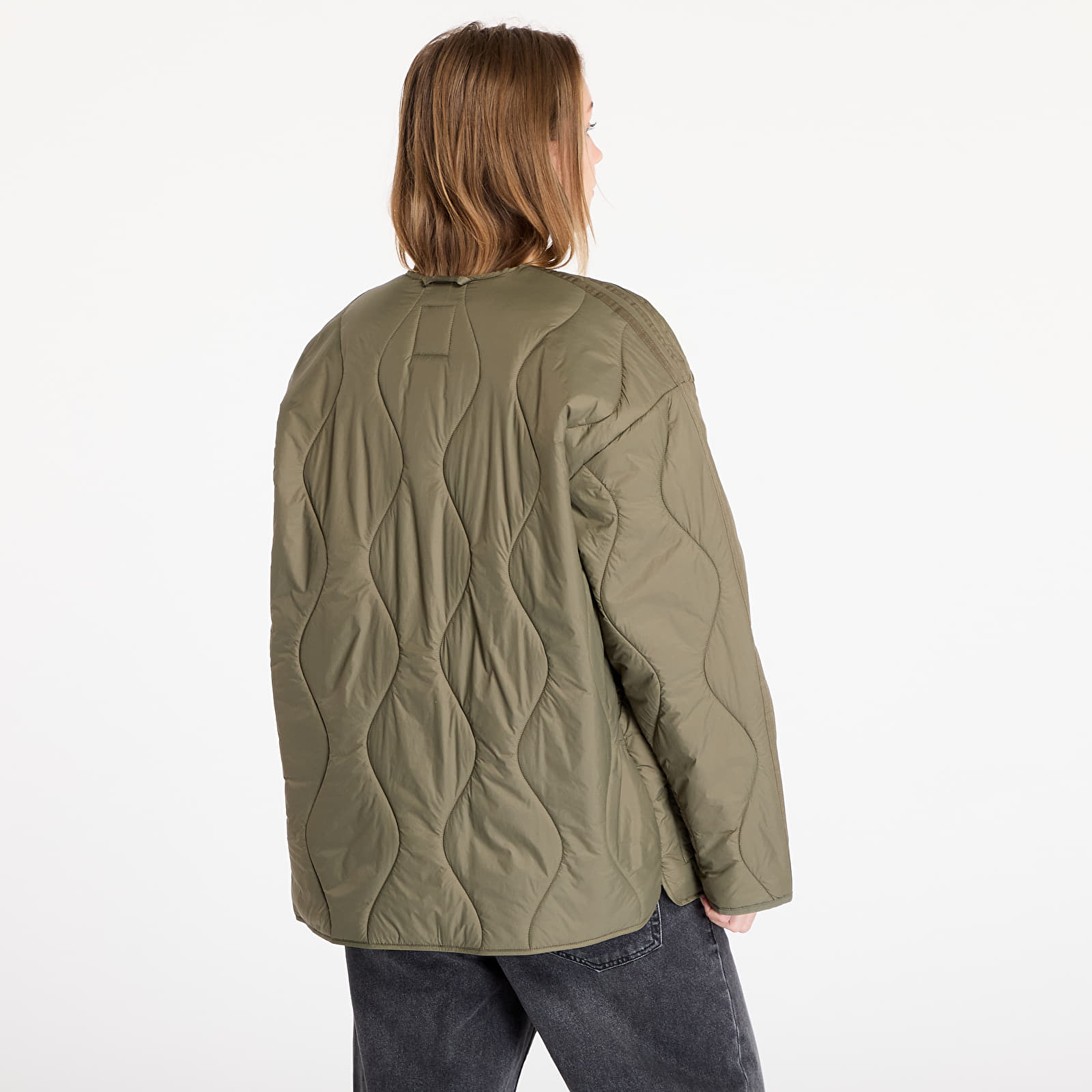 Kurtki damskie adidas Quilted Liner Jacket Olive Strata