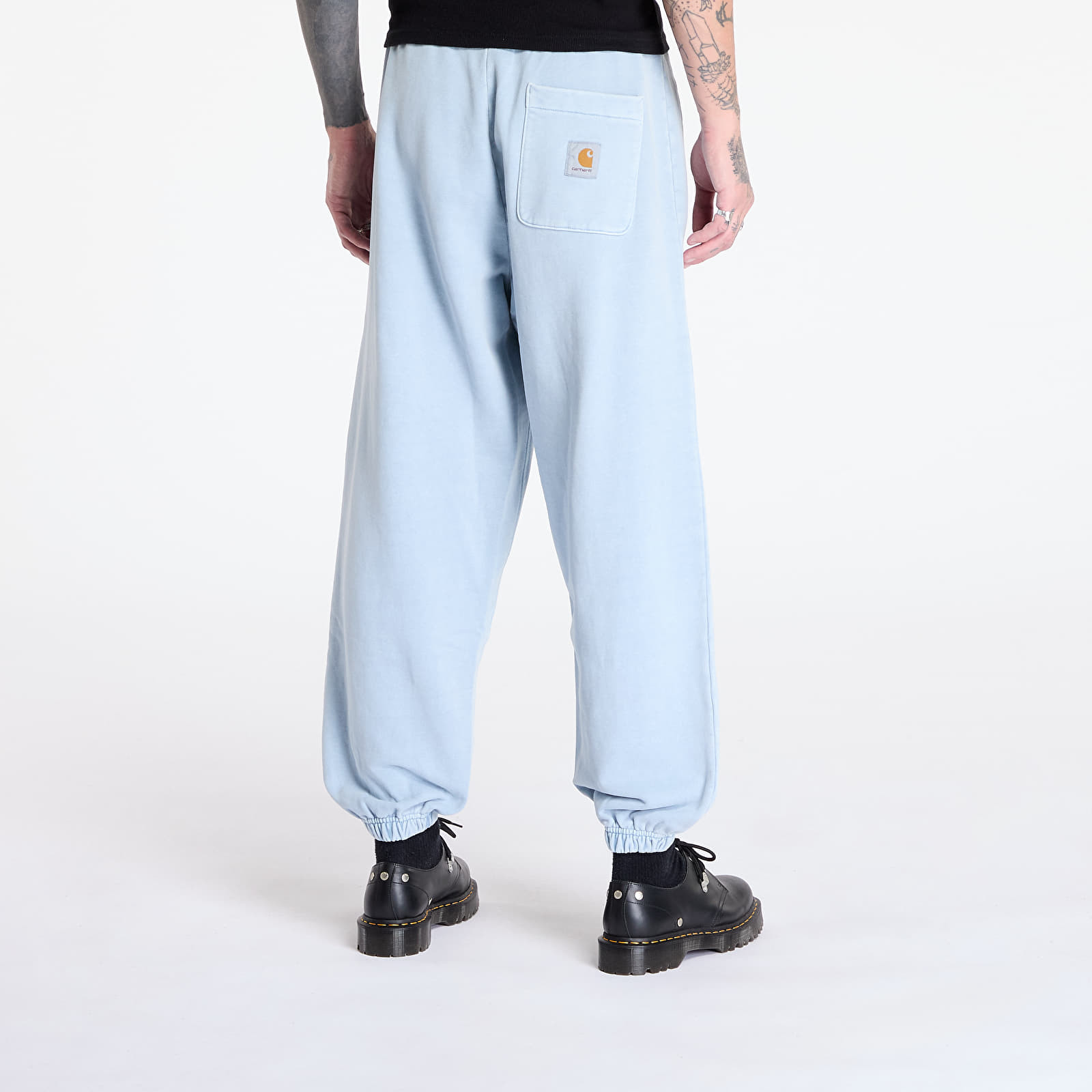 Hlače Carhartt WIP Vista Grand Sweat Pant Dusty Ice Garment Dyed